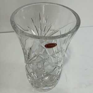 GORHAM  HAND CUT CRYSTAL VASE.  POLAND